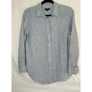 Quince Blue Striped Button Down Shirt